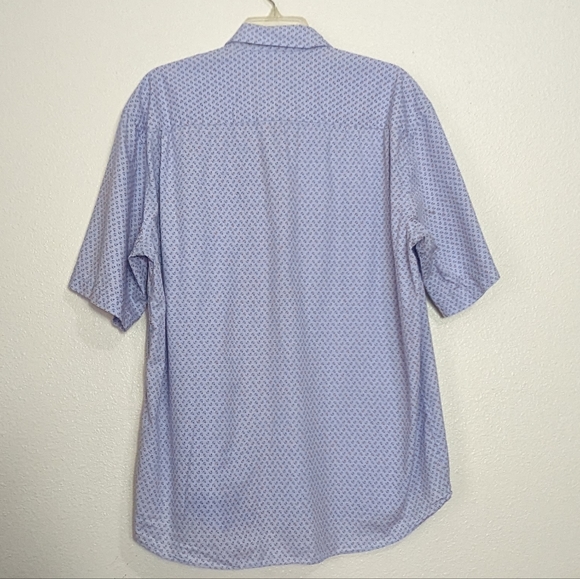 ALAN FLUSSER XL Nautical Button Up Shirt Short Sleeve Anchor Beach 100% Cotton - Picture 6 of 10